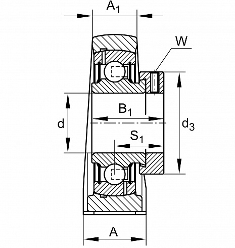 Стационарный подшипниковый узел