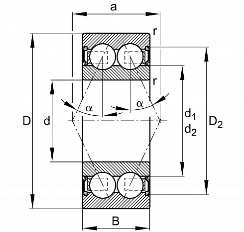 Радиально-упорный шарикоподшипник